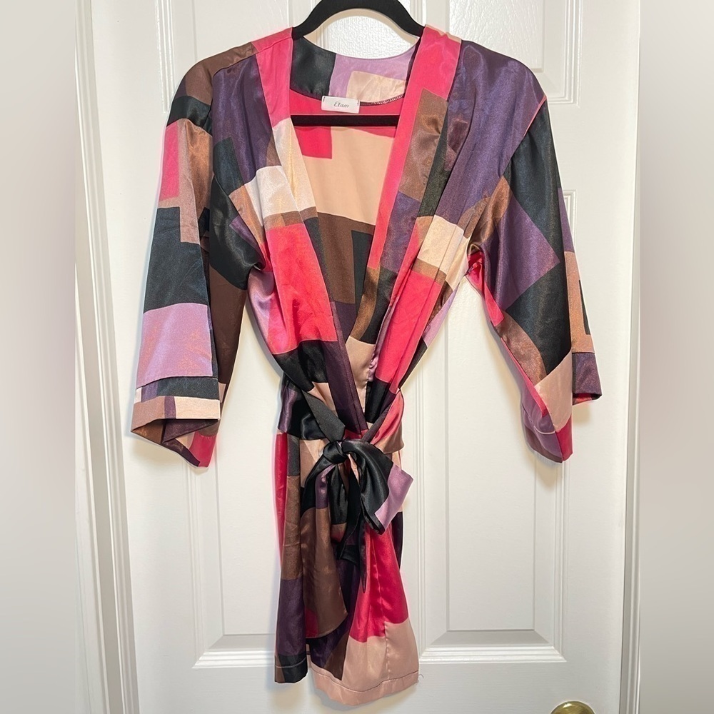 [ETAM] Liva Print Robe